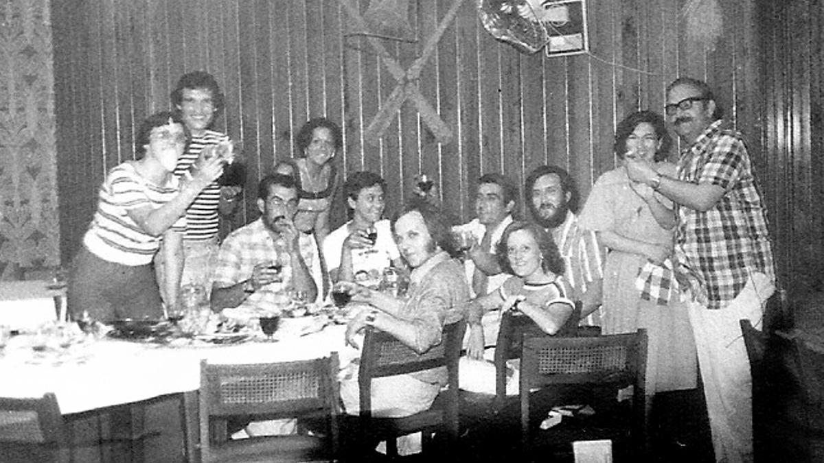 El grupo en 1976.