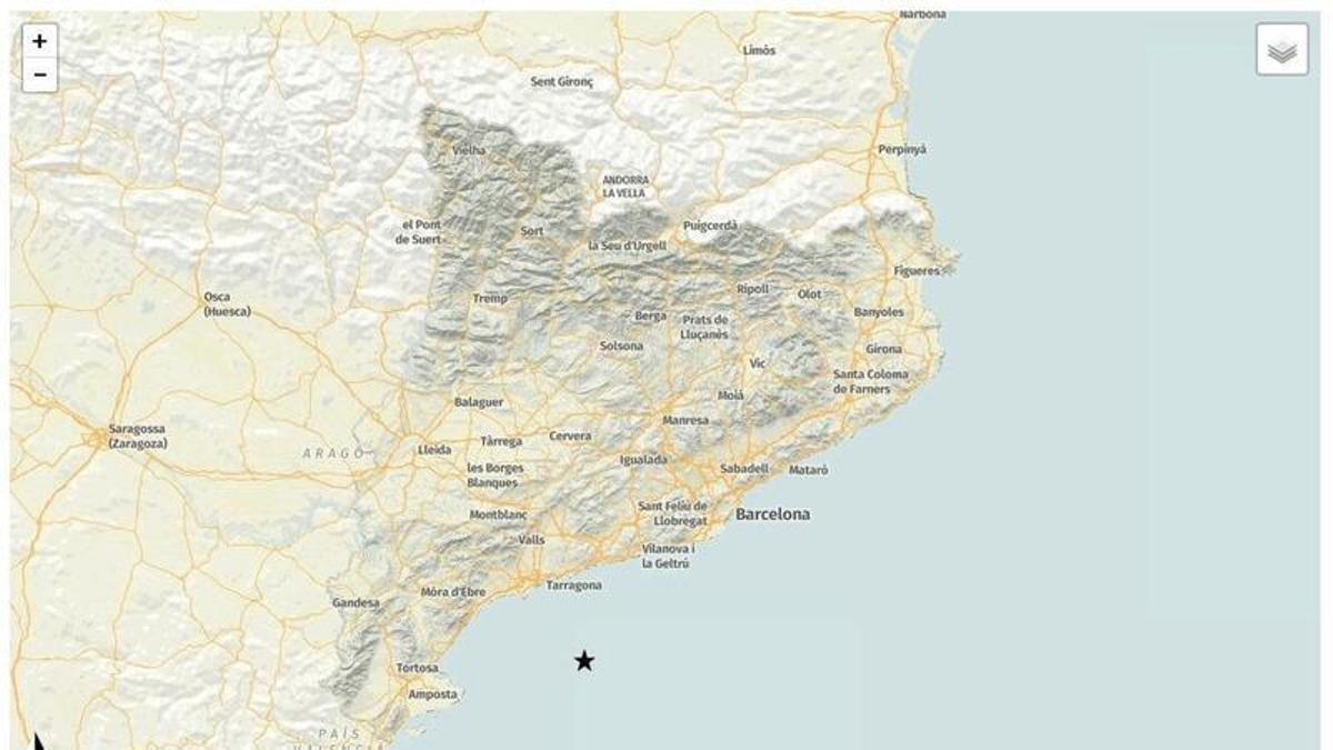 La Generalitat ha registrado este sábado por la tarde un terremoto "sin daños" en el mar entre Catalunya y Baleares de 3,1 grados.