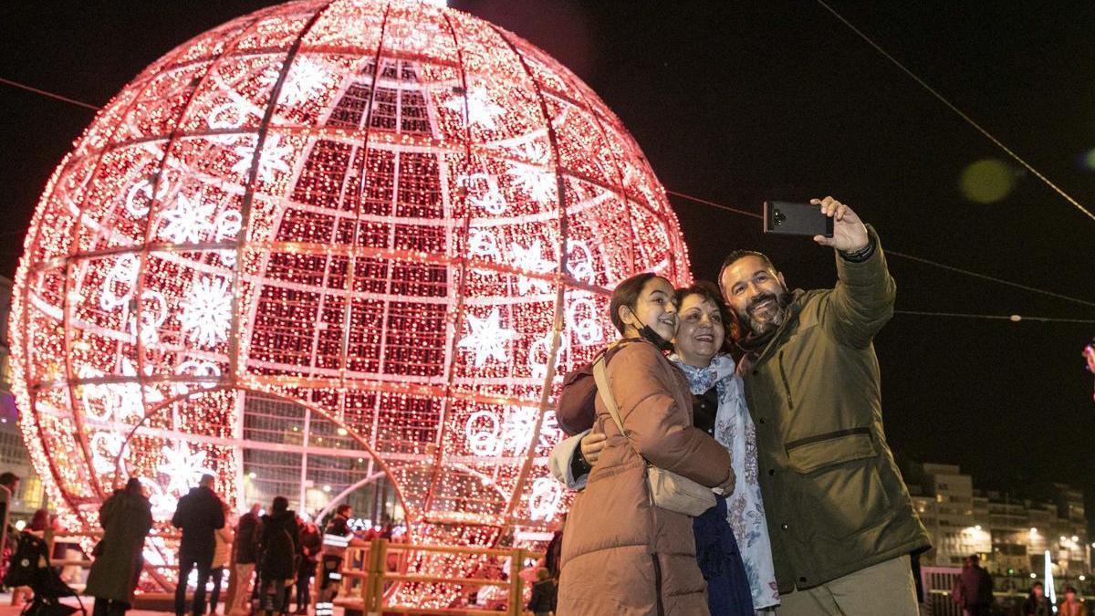 Luces de Navidad en A Coruña.