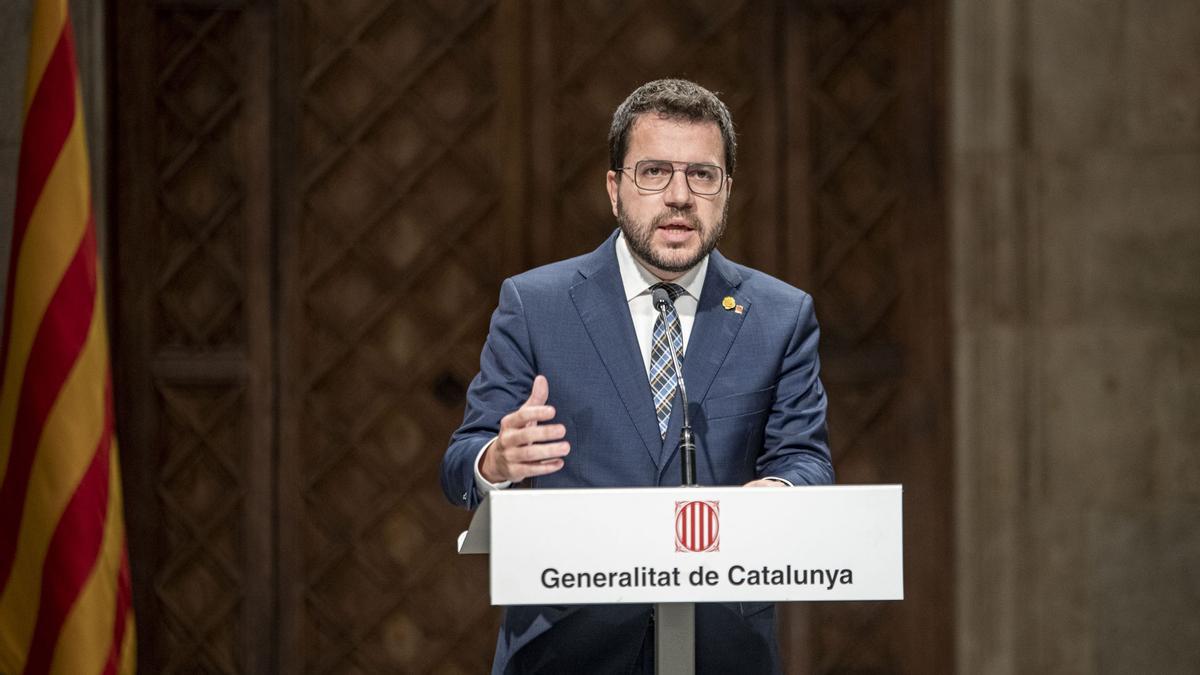 Pere Aragonès comparece tras la decisión de Junts de abandonar el Govern.