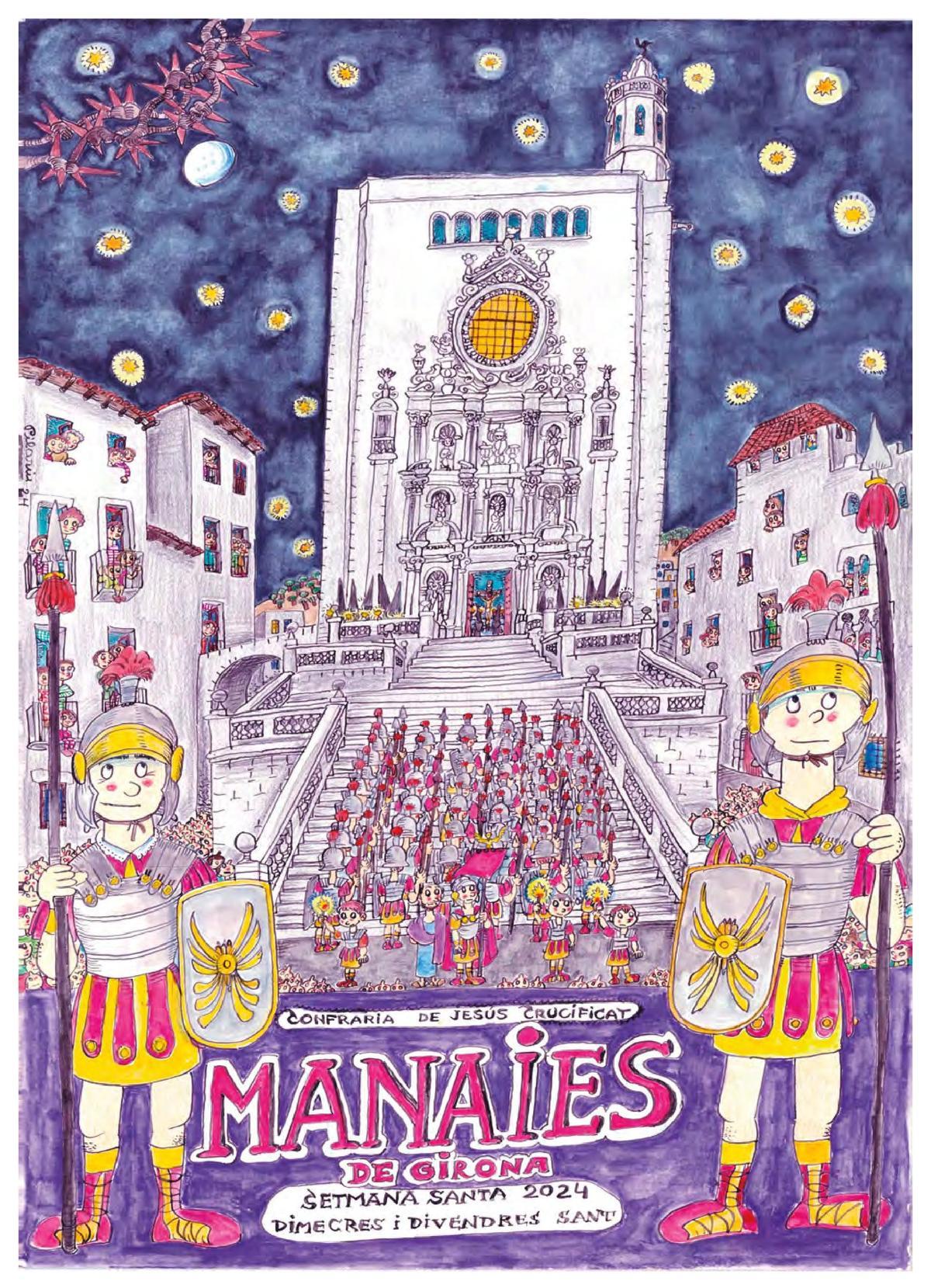 El cartell de Setmana Santa dels Manaies de Girona.