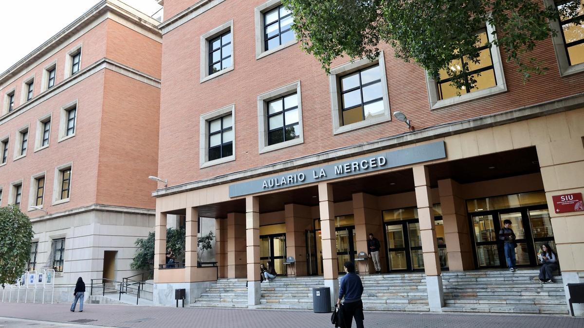 Alumnos en el Campus de la Merced.