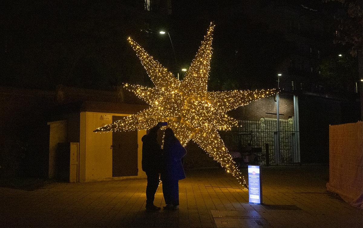 Espectáculo de luces de navidad en el recinto modernista de Sant Pau