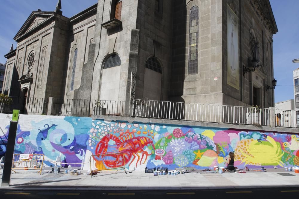 Así lucen los nuevos murales urbanos de Vigo