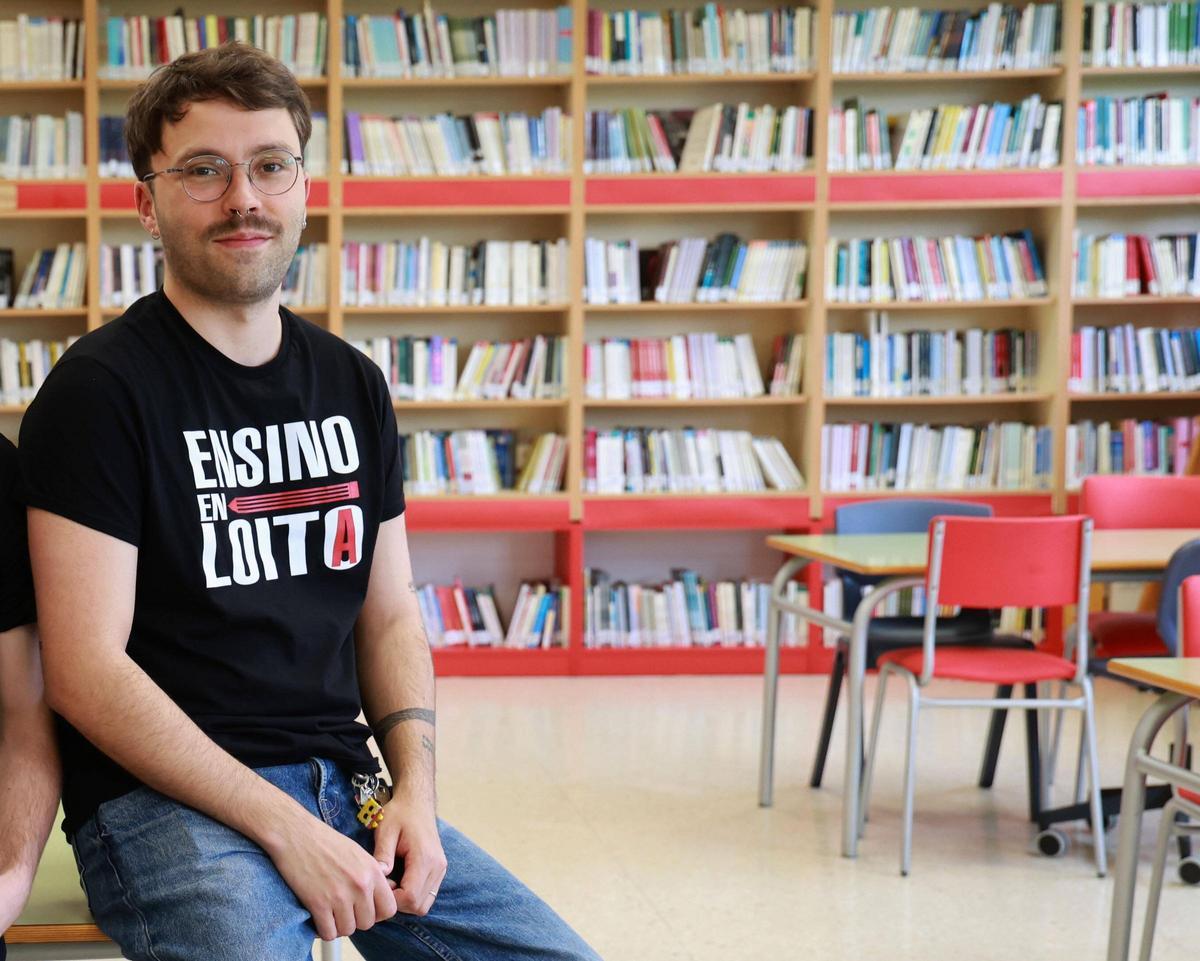 Alejandro Morón, en el IES República Oriental de Uruguay