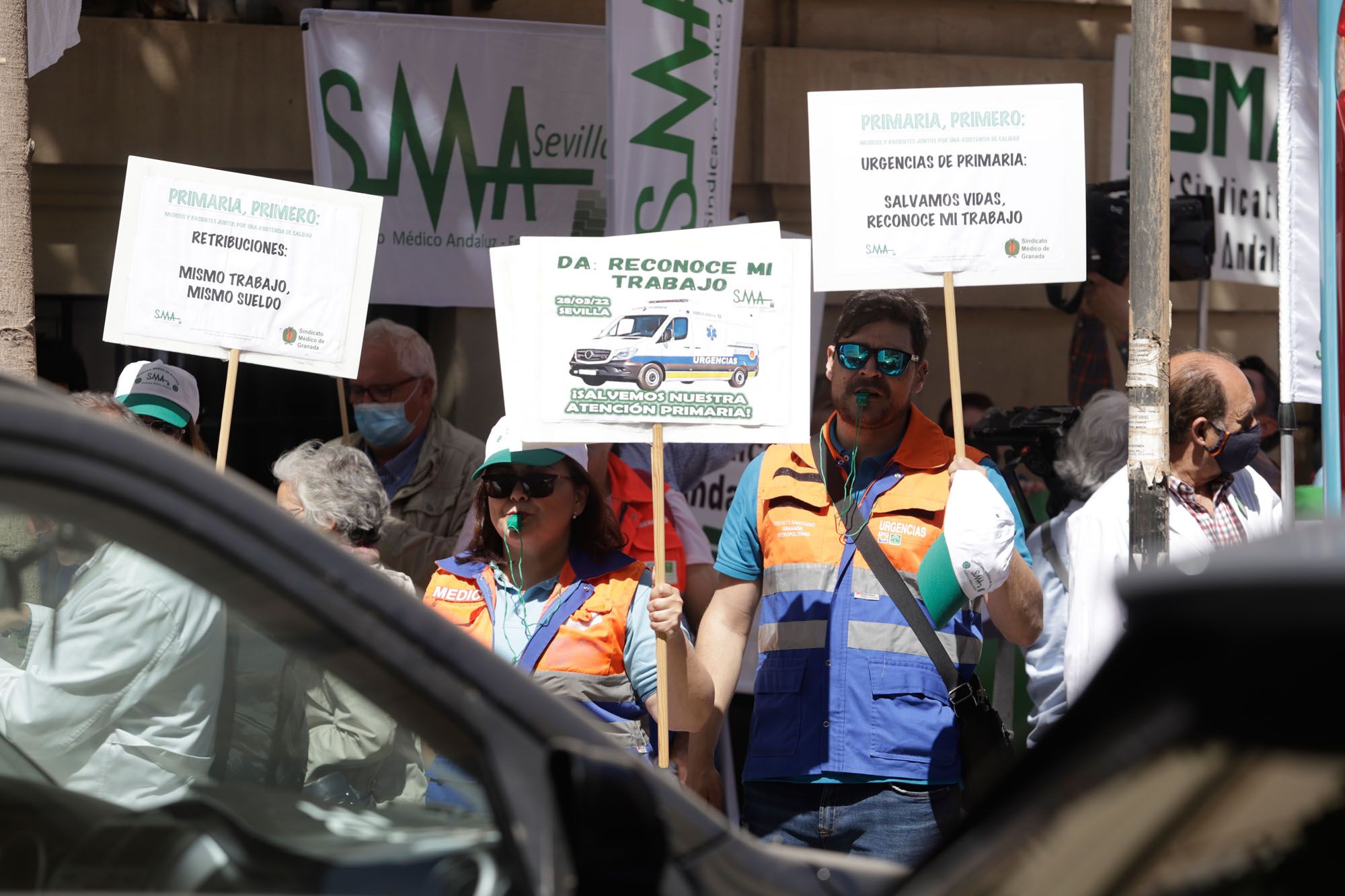 Concentración del Sindicato Médico de Málaga en favor de la Atención Primaria