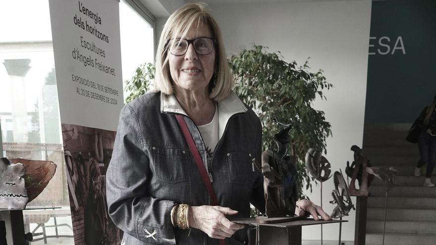 Àngels Freixanet en l'exposició "Energia dels horitzons" que va fer a la FUB el setembre del 2024