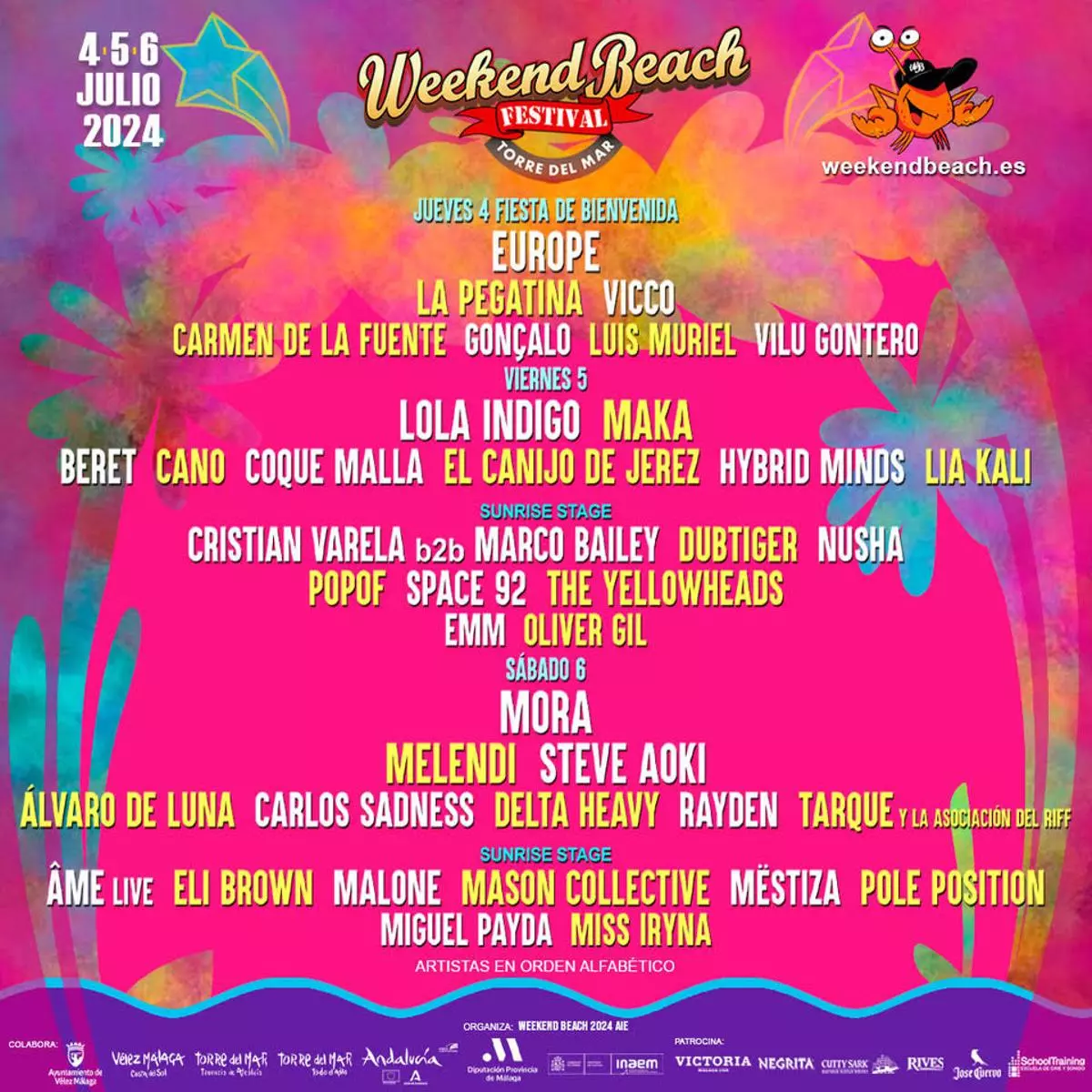 Llega el Weekend Beach 2024 del 4 al 6 de julio