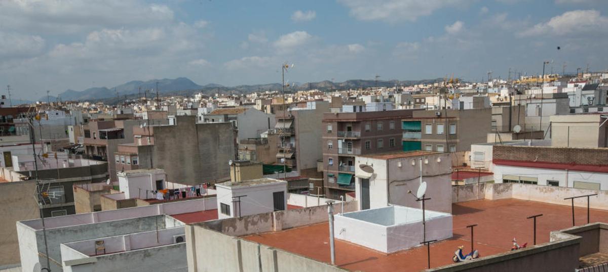 Vista general del barrio de Carrús en Elche