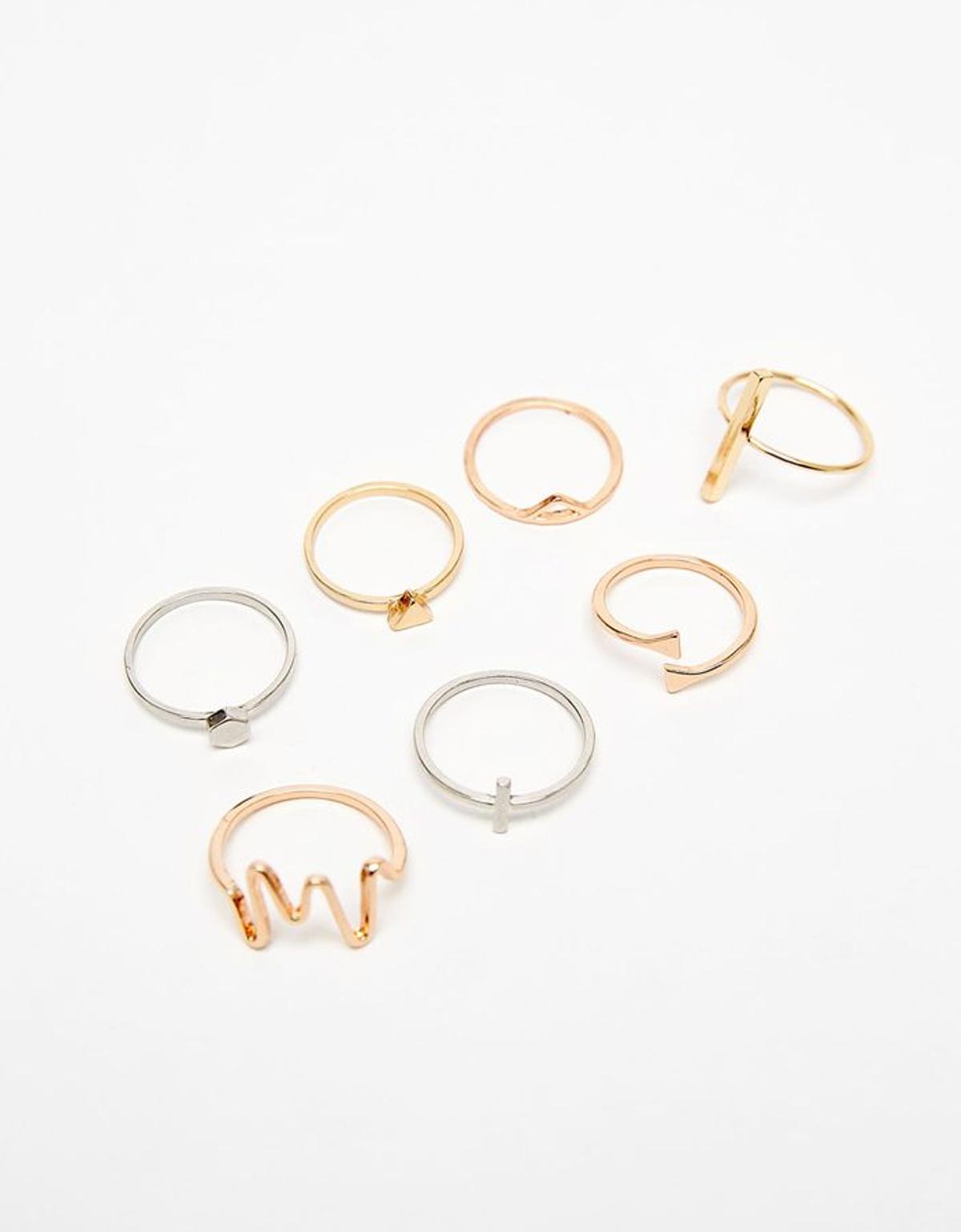 'Hair piercing': Pack de anillos de Bershka