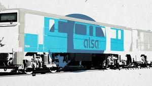 Locomotoras de Alsa realizando un servicio de mercancías.