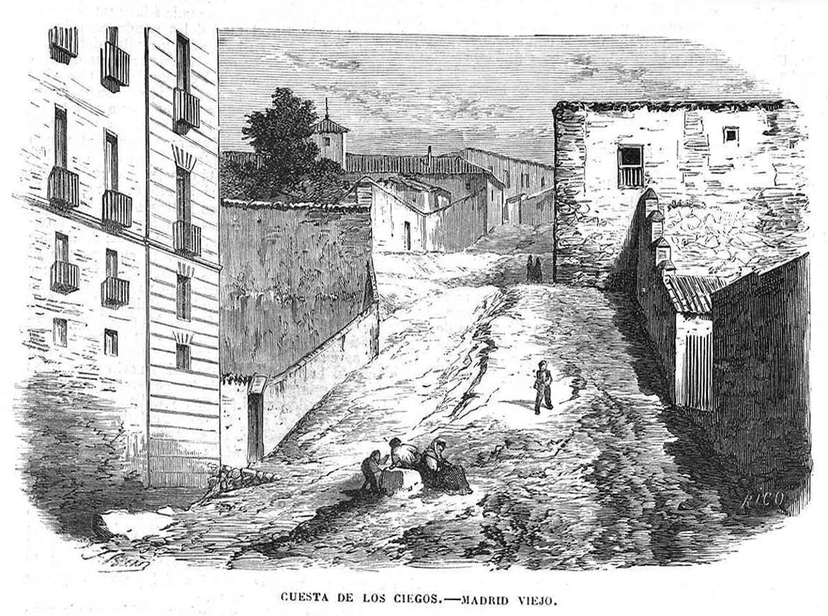 Cuesta de los Ciegos, Madrid viejo (22-10-1865)