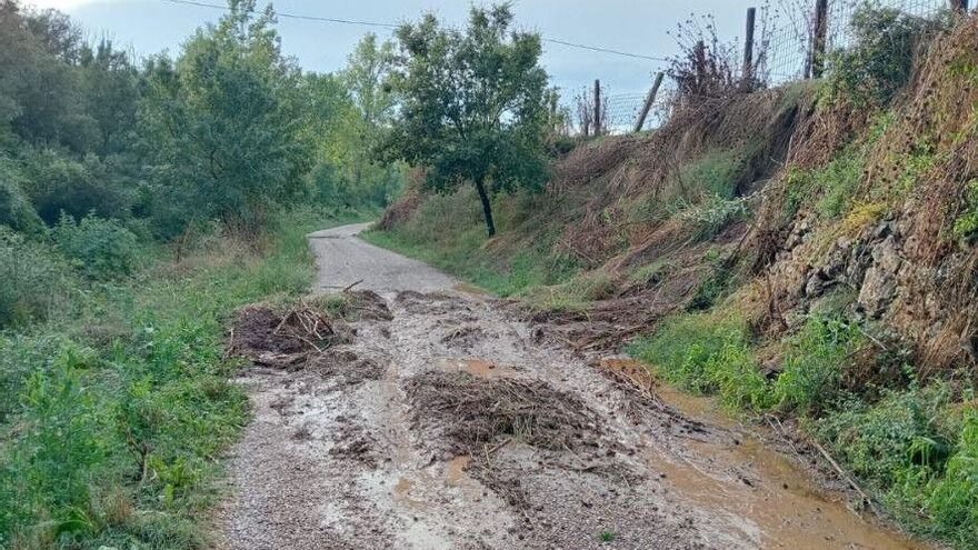 Camí de la Font del Corb afectat per una esllevissada