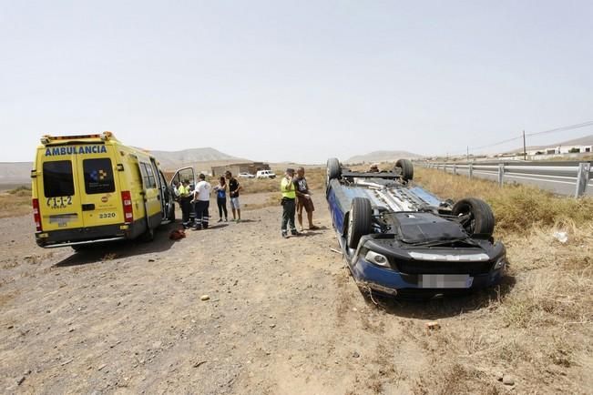 Choque entre dos automóviles en Fuerteventura