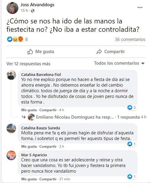 Comentarios de los vecinos del pueblo sobre la fiesta de los quintos