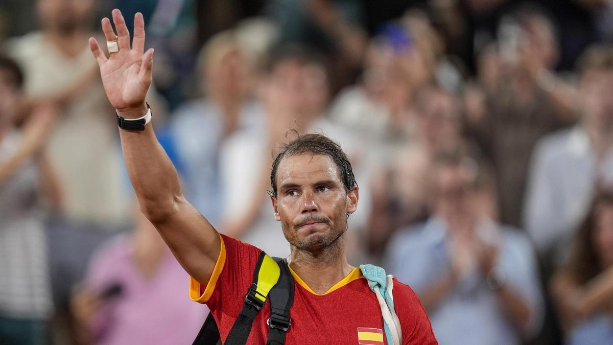 Rafa Nadal, despidiéndose de París