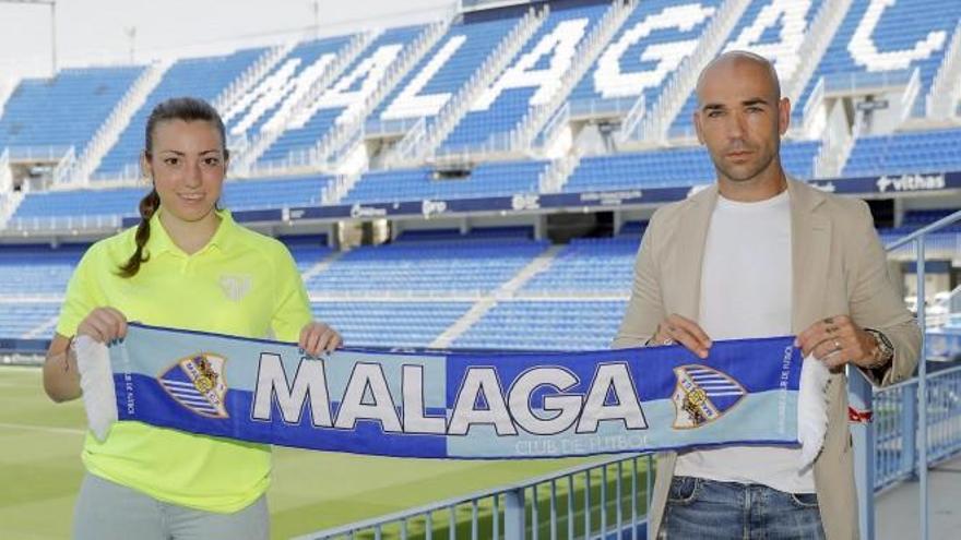 Arantxa Medina y Manolo Gaspar en La Rosaleda