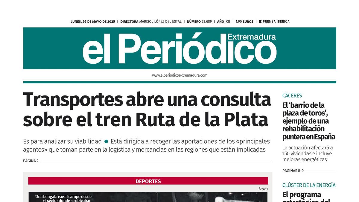 Consulta la portada correspondiente al día 26 de mayo de 2025