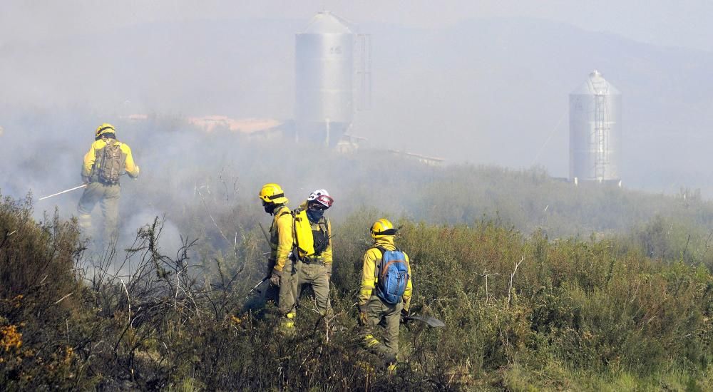 Arden en torno a 20 hectáreas en Bidueiros