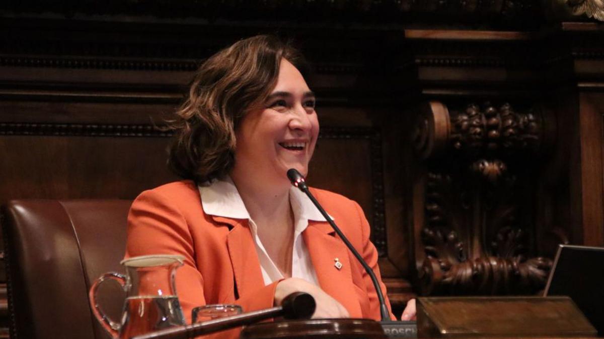 L’alcaldessa Ada Colau al ple de l’Ajuntament de Barcelona | ARXIU/BLANCABLAY/ACN