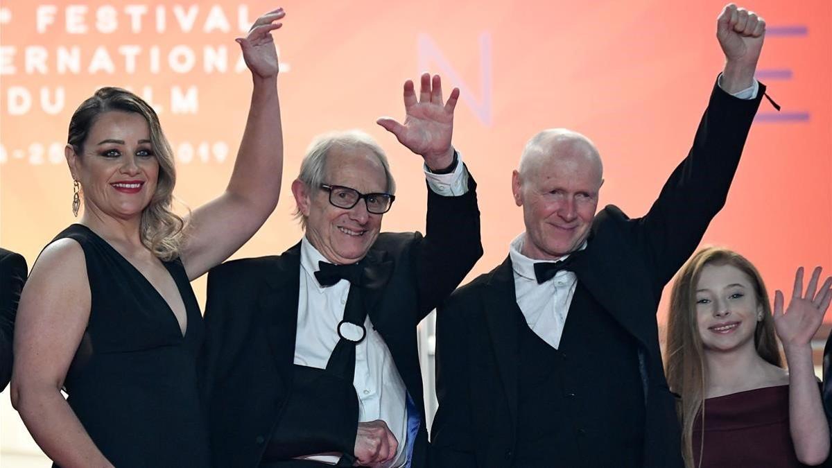 El director Ken Loach en la alfombre roja del Festival de Cannes.