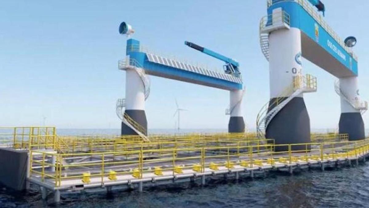 La plataforma flotante semisumergible, denominada OOS Madelief, con la que se experimenta en Mar del Norte.