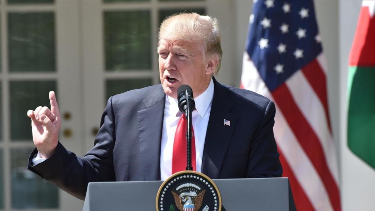 El presidente de Estados Unidos, Donald Trump, durante una rueda de prensa.