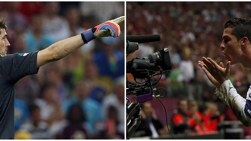 Casillas y Cristiano Ronaldo, durante la Eurocopa.