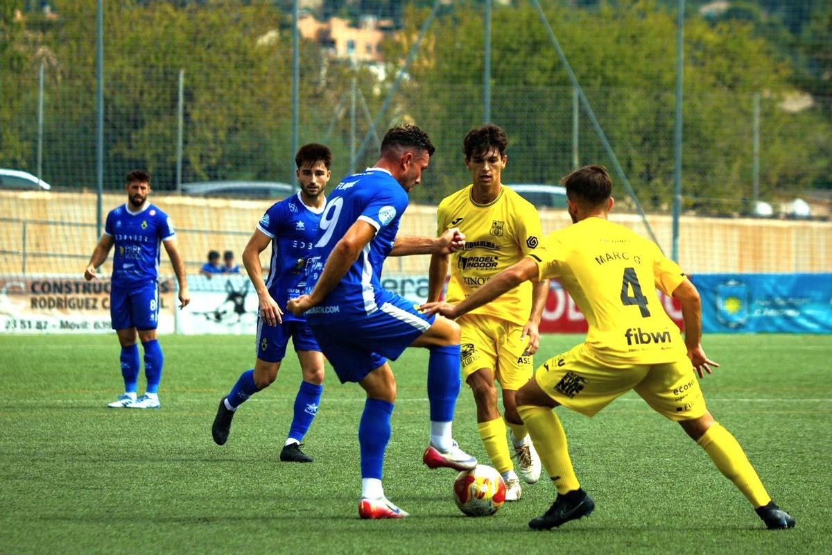 El Poblense ganó  (1-3) al Andratx en la primera vuelta en sa Plana
