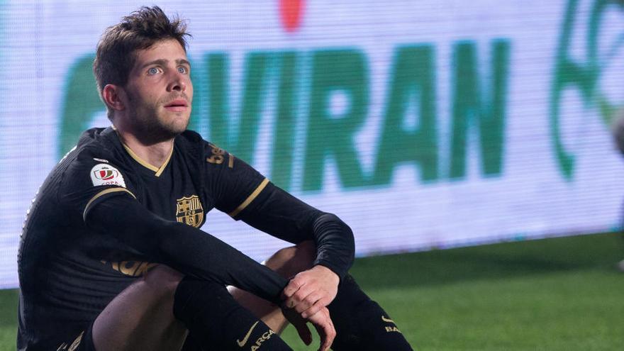 Sergi Roberto, tras romperse ante el Granada