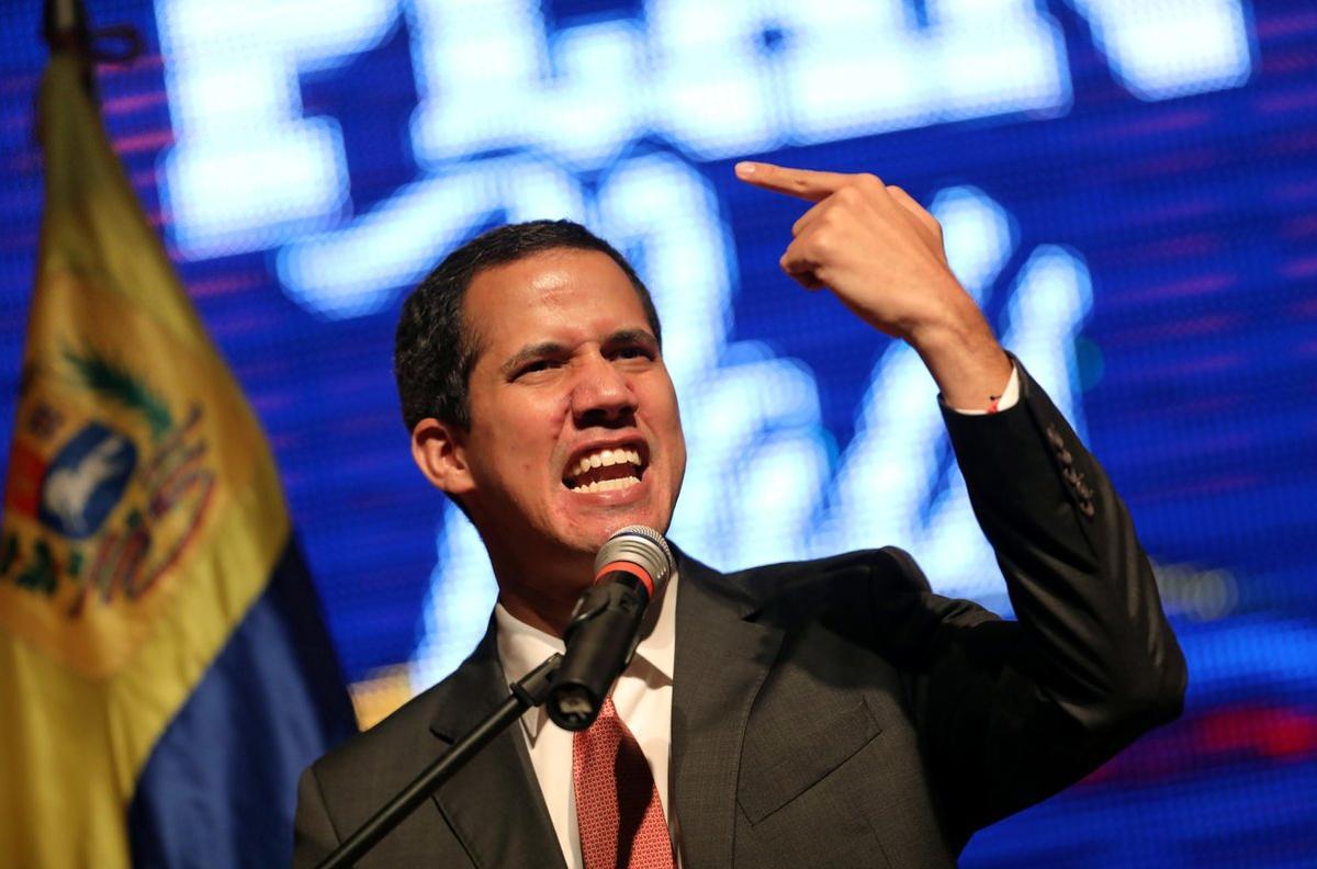 Venezuelan opposition leader Juan Guaido  who many nations have recognised as the country s rightful interim ruler  addresses the audience at the Metropolitan University in Caracas  Venezuela June 19  2019  REUTERS Manaure Quintero NO RESALES  NO ARCHIVES