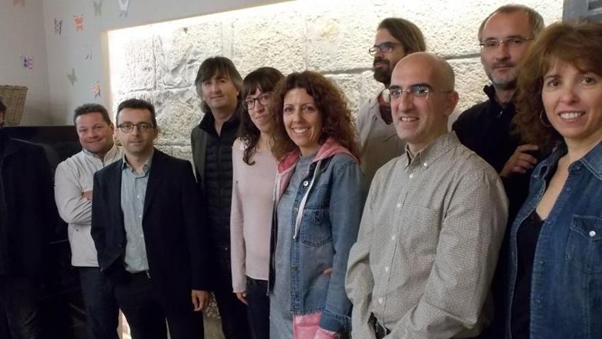 Participants, ahir al migdia, en la roda de premsa de presentació de la 5a edició del TEDx Manresa