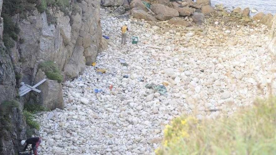 Limpieza de las calas de punta Herminia, dentro del Festival Mar de Mares