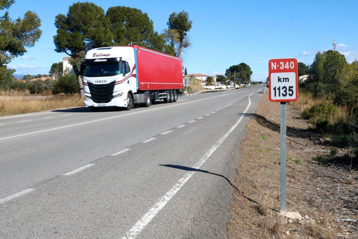 El tramo de la N-340 en Mont-roig del Camp considerado el más peligroso del Estado por el RACC.