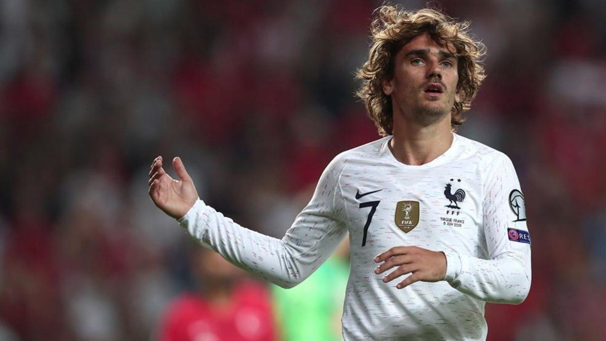 Griezmann, durante el Turquía-Francia (2-0)