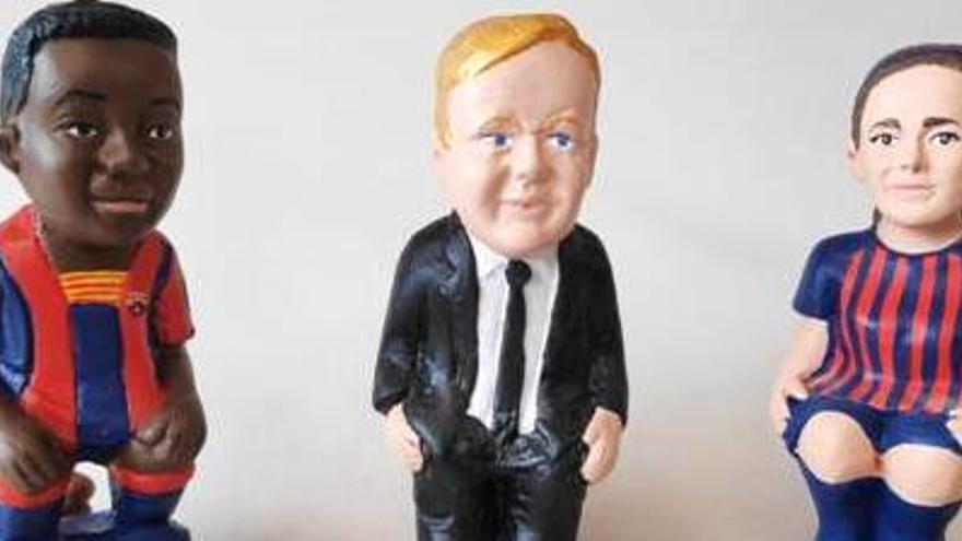 Els caganers d&#039;Ansu Fati, Ronald Koeman i Alexia Putellas que han creat Caganer.com