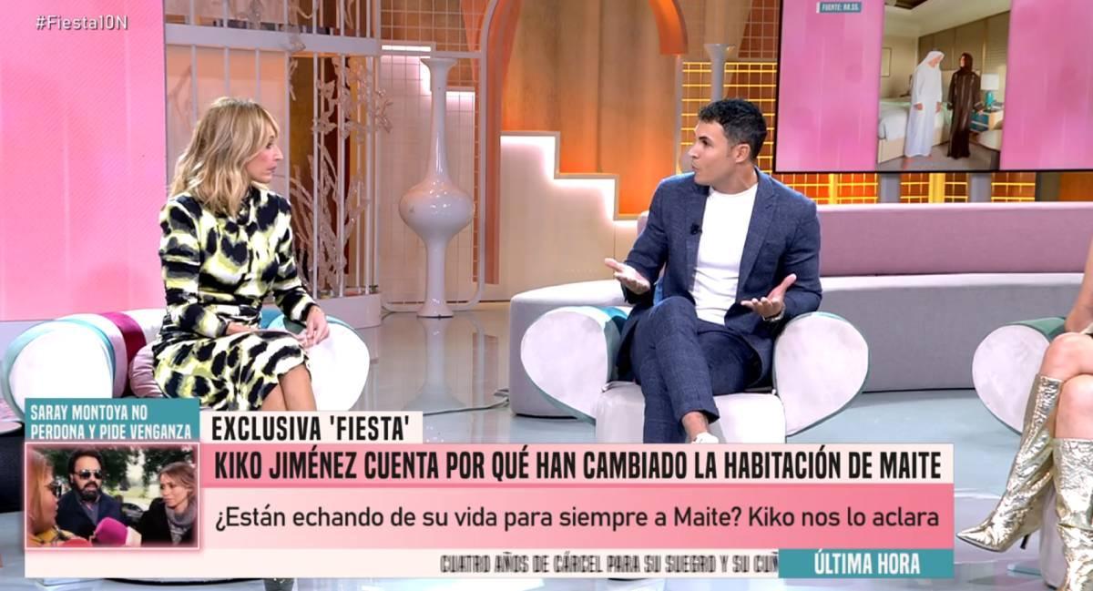 La disputa de Kiko Jiménez y Emma García por la reforma de la habitación de Maite Galdeano