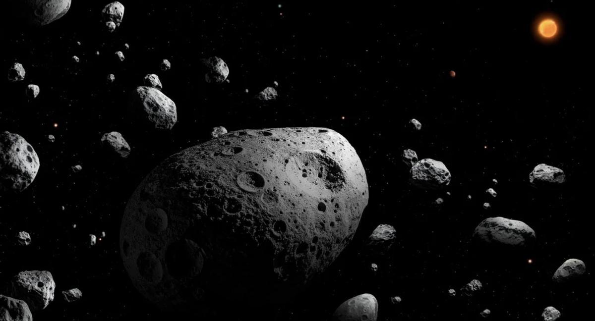 Ilustración artística de 2025 MN45.