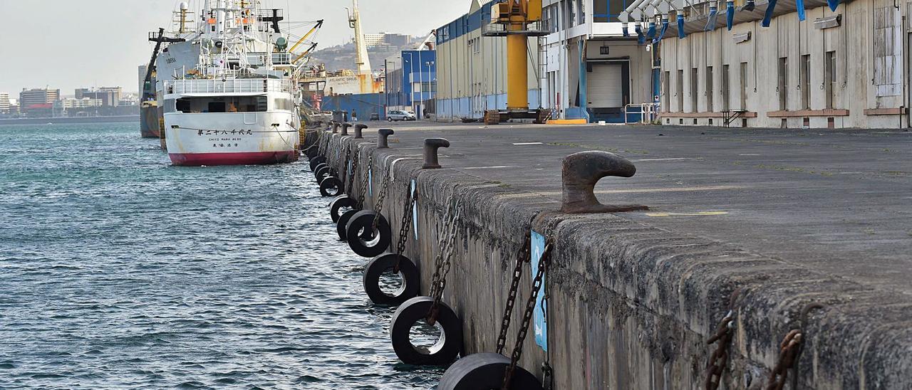 Sistemas de defensas y amarre en el cantil del Muelle Grande, en el Puerto de Las Palmas. | | ANDRÉS CRUZ