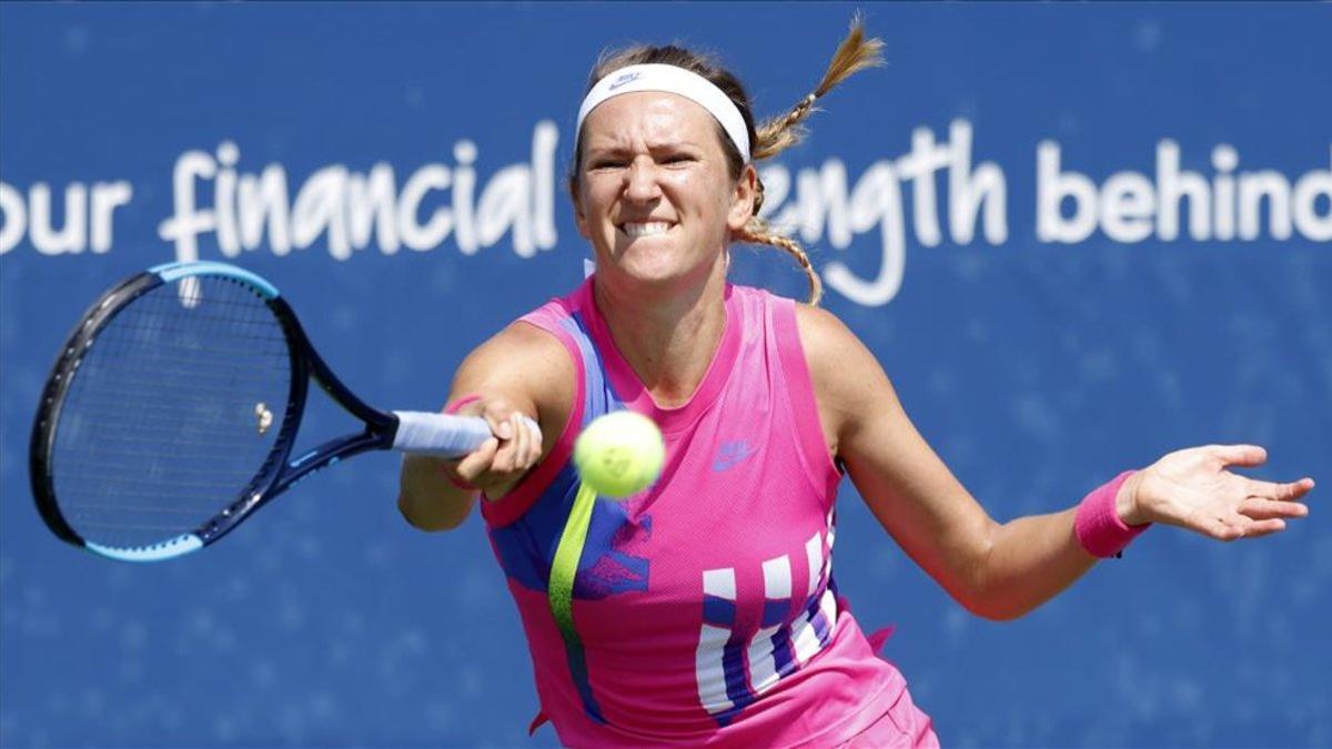 Azarenka durante el duelo de semifinales