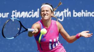 Azarenka durante el duelo de semifinales