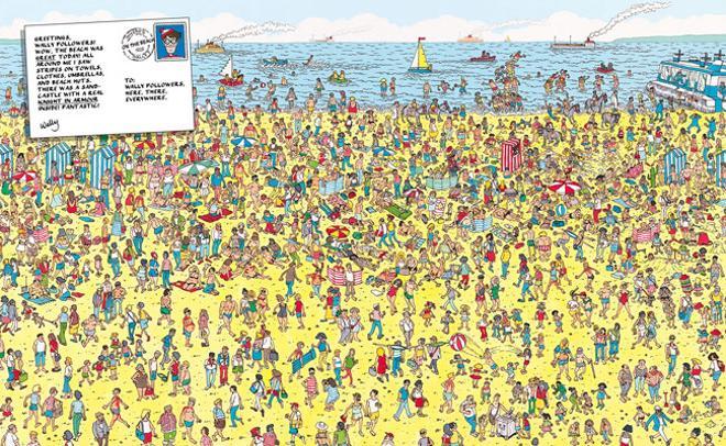 Viñeta de uno de los libros de '¿Dónde está Wally?'