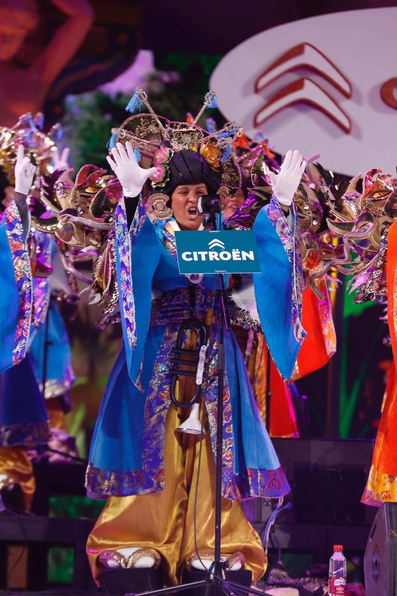 Despistadas, en su actuación en la Final del Concurso de Murgas del Carnaval de Las Palmas de Gran Canaria