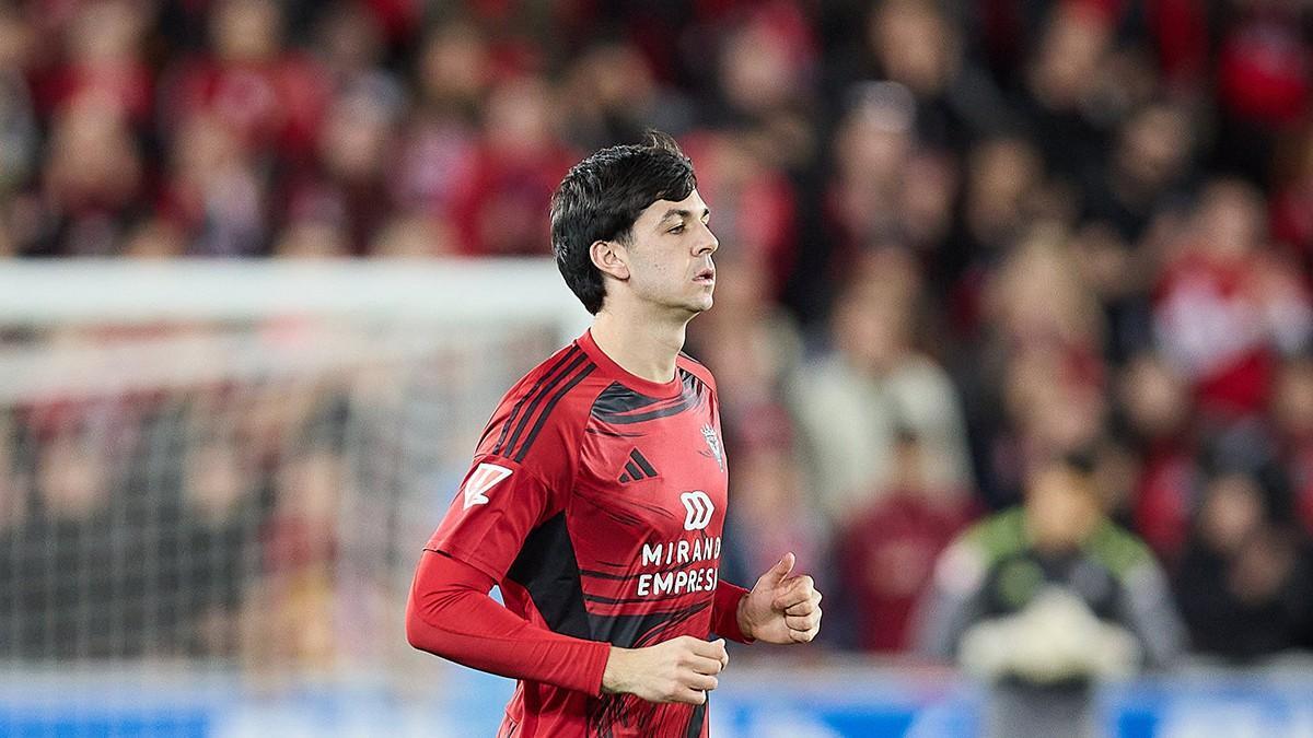 Gonzalo Petit, en un partido con el CD Mirandés
