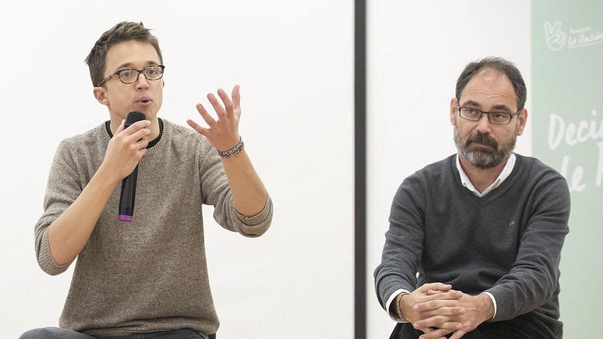 Íñigo Errejón y Alberto Montero, en 2017 en La Térmica.