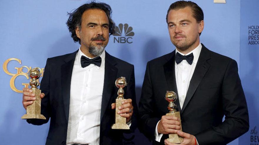 Iñárritu, junto a Leonardo DiCaprio