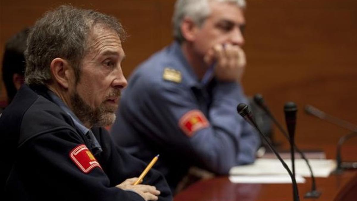 Carles Font, jefe de bomberos en el incendio de Horta de Sant Joan, en marzo del 2010.