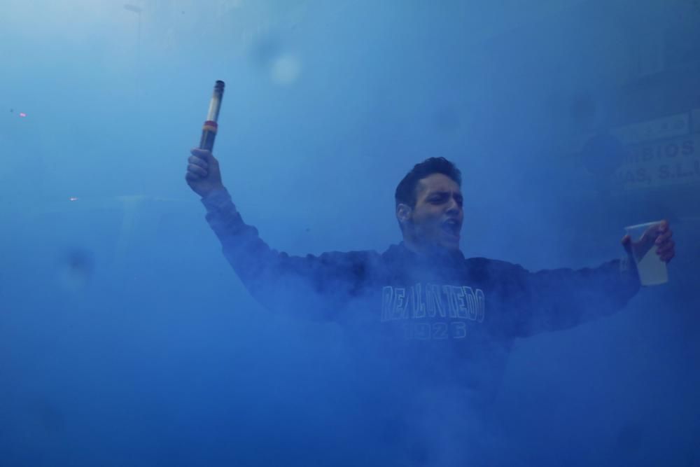 Llegada del Real Oviedo al Tartiere