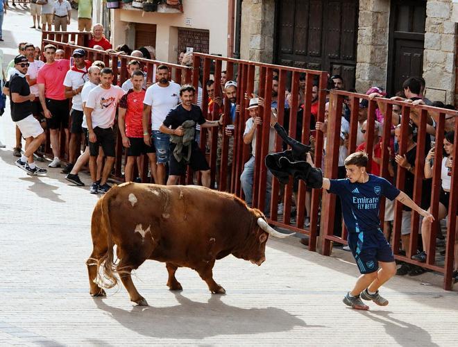 GALERÍA | Jóvenes y mayores disfrutan del encierro en Alcañices
