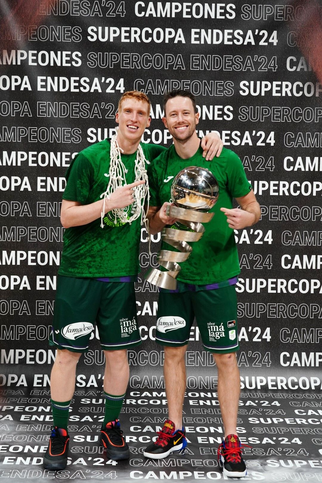 Sesión de fotos al Unicaja como campeón de la Supercopa de España 2024, tras derrotar al Real Madrid